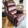 Image 2 : RED LEATHER RECLINING CHAIR