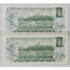 Image 2 : 1973 UNC. SEQUENTIAL CANADIAN $1 BANK NOTES