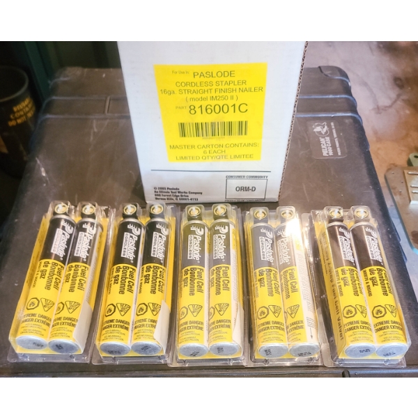 5 PKS x 2 PASLODE CORDLESS STAPLER FUEL CELLS