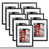 Image 1 : 9 NEW WOOD PICTURE FRAMES - SIZE 11" X 14"