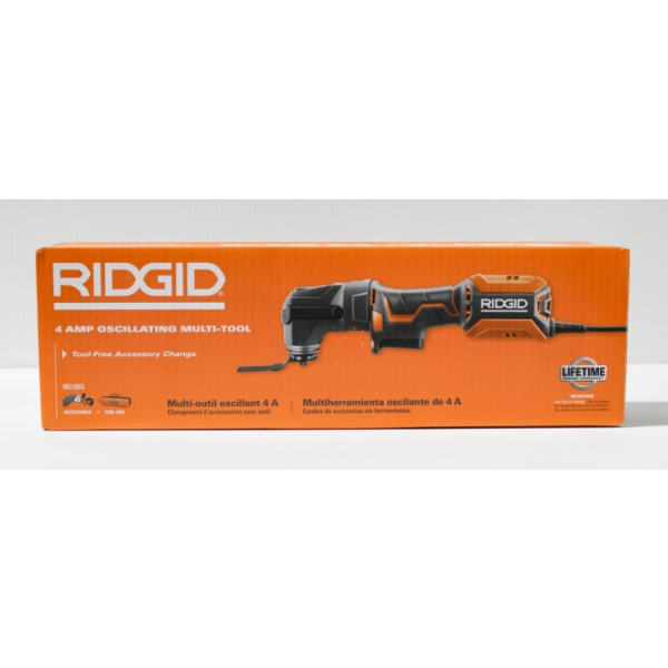 NEW RIDGID 4 AMP OSCILLATING MULTI-TOOL W/ ACCESSORY 