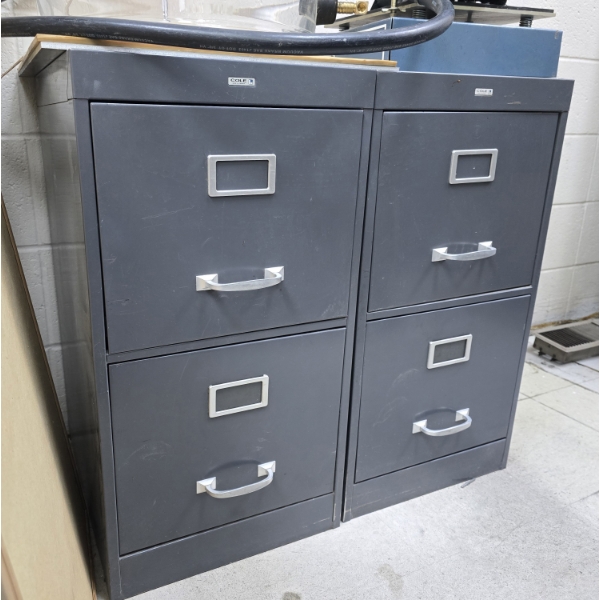 PAIR OF 2 DRAWER COLE FILING CABINETS