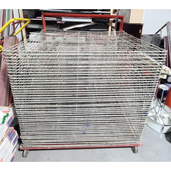40+ HEAVY DUTY SILK SCREEN DRYING RACK W/ WHEELS