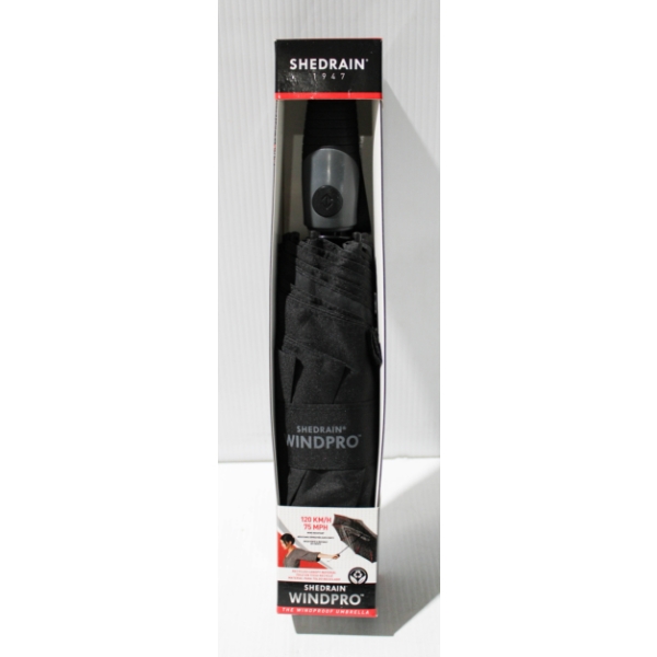 NEW SHEDRAIN WINDPRO UMBRELLA - BLACK