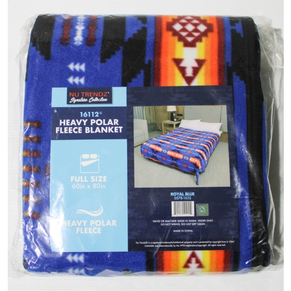 NEW NU TRENDZ 16112 POLAR FLEECE BLANKET - ROYAL BLUE
