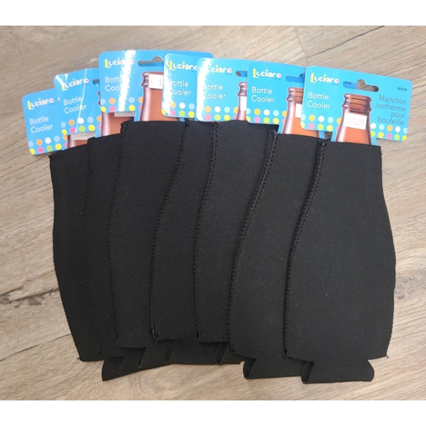 SIX BLACK BOTTLE COOLERS