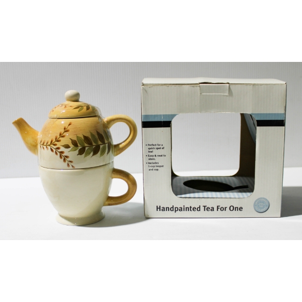 NEW TOGO 1- CUP TEAPOT & CUP - HANDPAINTED 