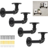 Image 1 : 4 NEW INDUSTRIAL PIPE SHELF BRACKETS