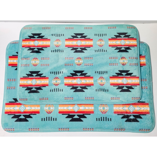 2PC NU TRENDS BATHROOM MAT SET - SOUTHWEST DESIGN