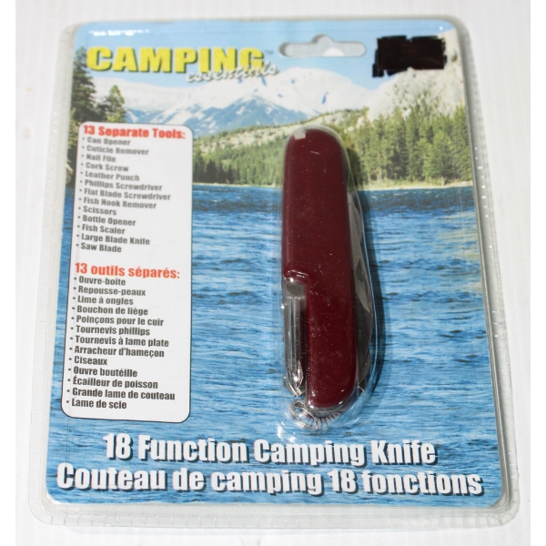 NEW 18 FUNCTION FOLDING CAMPING KNIFE