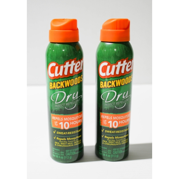 2 X 113G CUTTER BACKWOODS DRY INSECT REPELLENT
