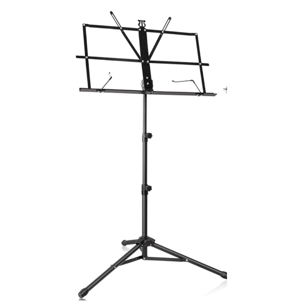 NEW SHEET MUSIC STAND - HEIGHT ADJ. - BLK - ASSEMBLED
