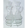 Image 1 : GLASS OIL & VINEGAR SET W/ HOLDER