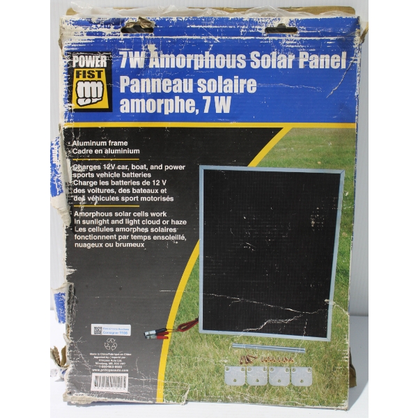 7W AMORPHOUS SOLAR PANEL 
