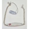 Image 1 : .925 SILVER MEDICAL ALERT 8" BRACELET