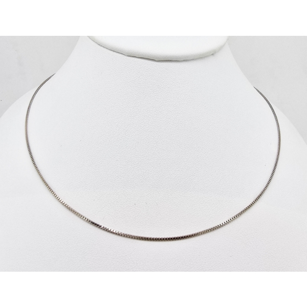 10K WHITE GOLD 20" NECKLACE