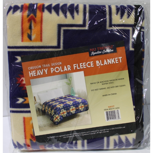 NEW NU TRENDZ OREGON TRAIL POLAR FLEECE BLANKET