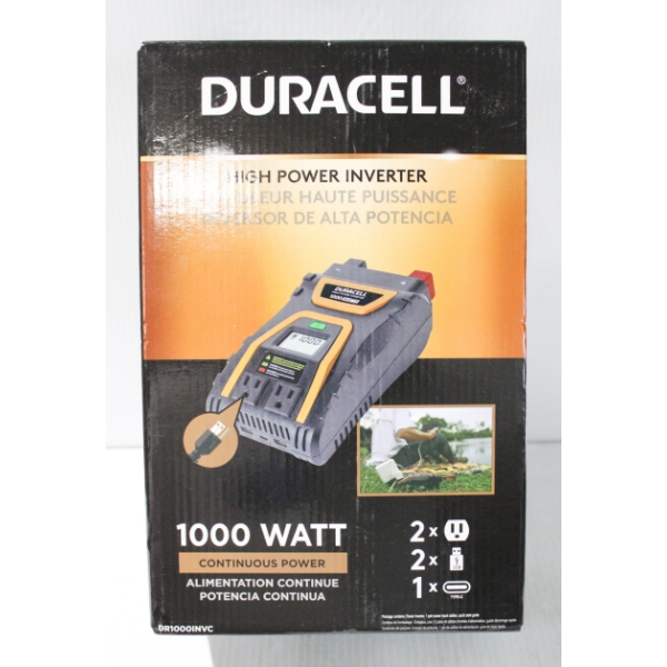 NEW DURACELL HIGH POWER 1000W INVERTER