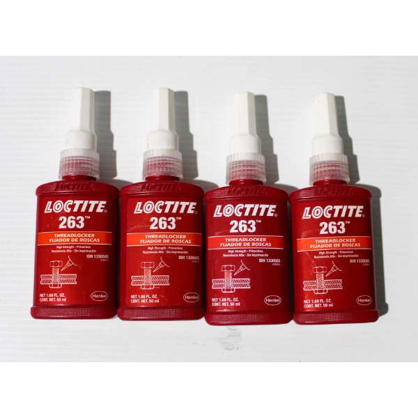 4 X 50ML LOCTITE 263 PRIMERLESS THREADLOCKER