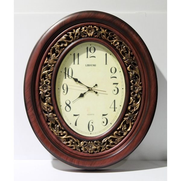 27.5" H X 23" W LISHENG WALL CLOCK - BATTERY OPERERATED