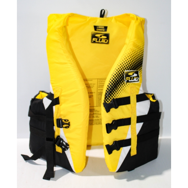 FLUID LIFE JACKET SIZE LARGE YELLOW/BLACK