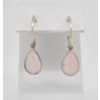 Image 1 : .925 SILVER ROSE QUARTZ EARRINGS