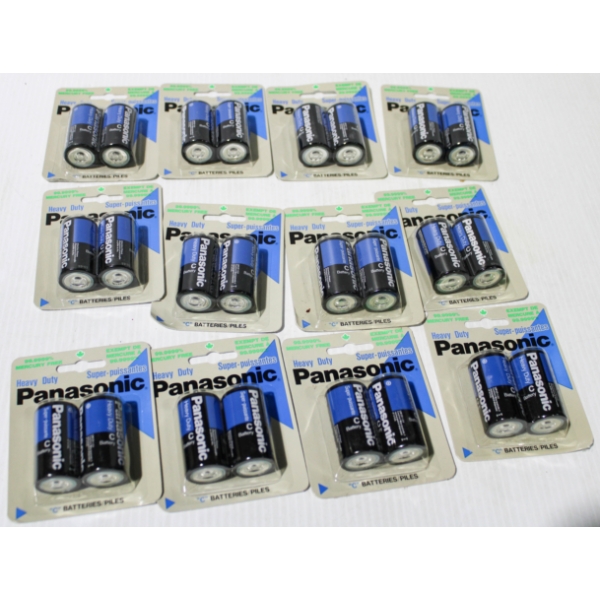 12 X 2 NEW PANASONIC HEAVY DUTY C BATTERIES 