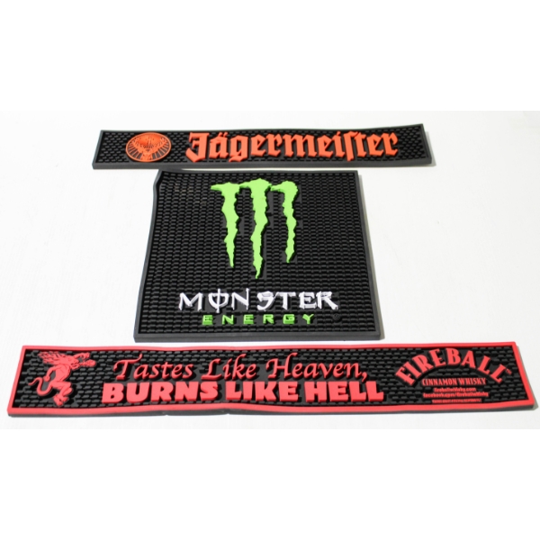 BRANDED BAR SPILL & DRIP MATS - JAGERMEISTER FIREBALL 