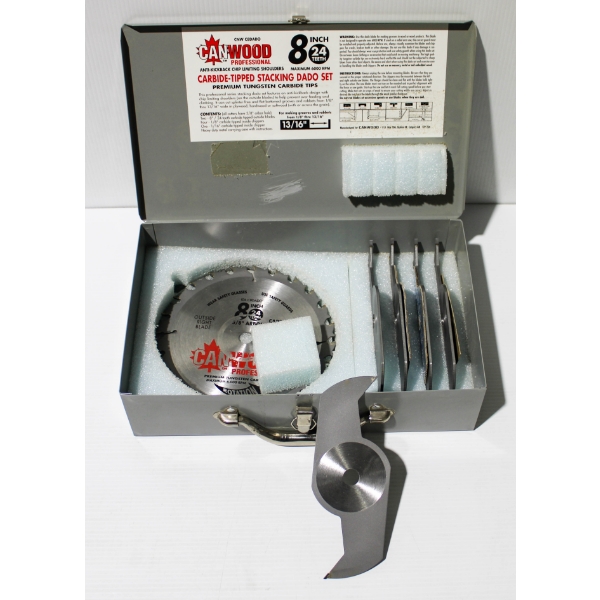 CANWOOD 8" CARBIDE-TIPPED STACKING DADO SET