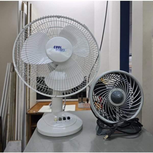TWO DESK FANS