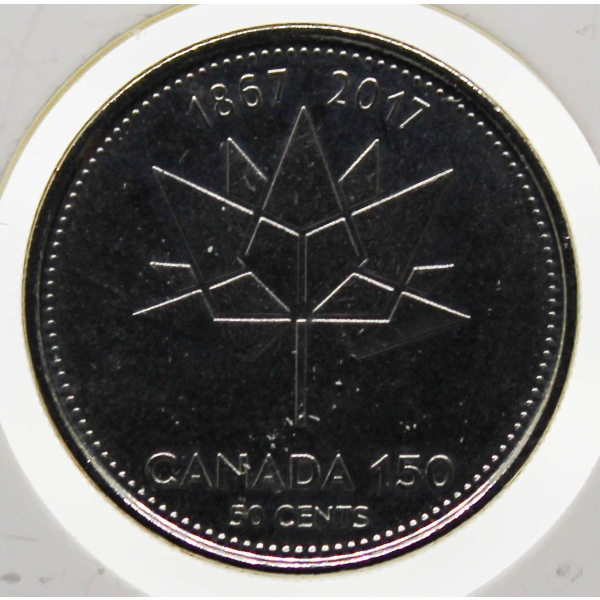 1867-2017 CANADIAN 150 LOGO MINT 50 CENT COIN