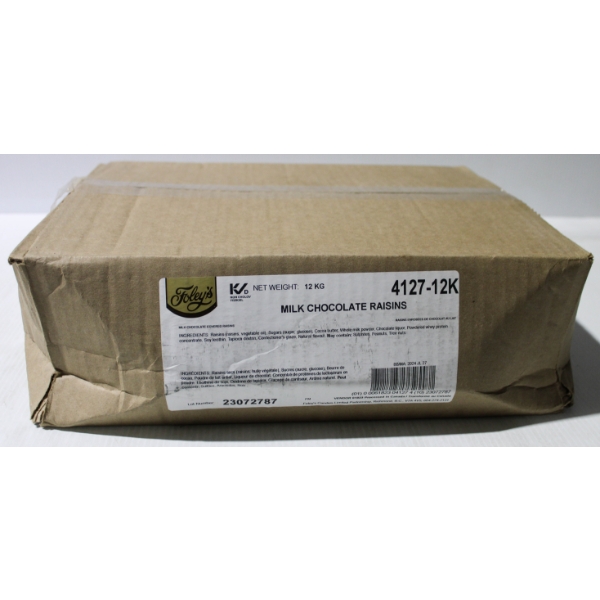 12 KG FOLEYS BULK MILK CHOCOLATE RAISINS