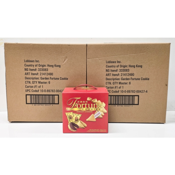 2 X 6 BXS FORTUNE COOKIES BUTTER & CHOCOLATE DIPPED