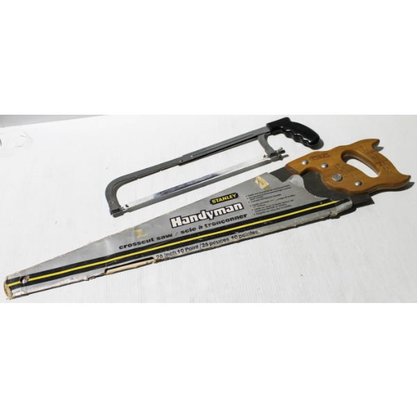 2 HAND SAWS - WOOD & HACKSAW