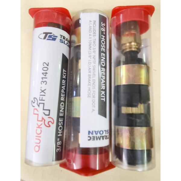 3 NEW 3/8" AIR BRAKE HOSE REPAIR KITS