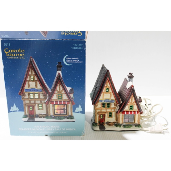 PUB & MUSIC HOUSE LIGHT UP CHRISTMAS VILLAGE