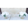 Image 1 : FRUIT BOWL W/ STAND & GLASS VASES