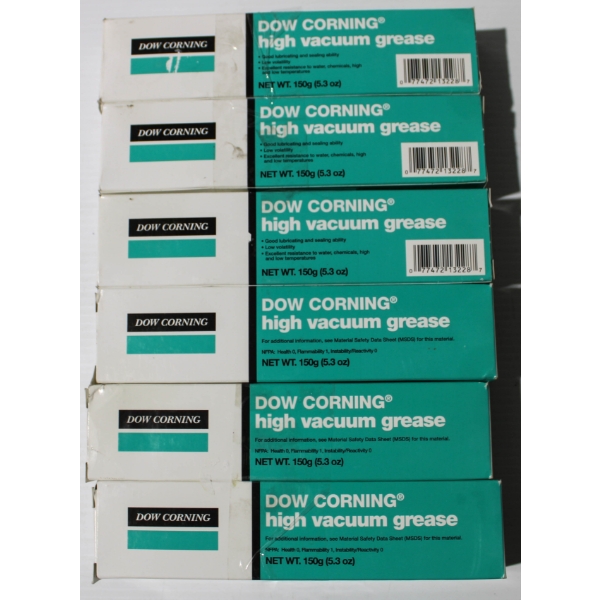 6 X 150G DOW CORNING HIGH VACUUM GREASE - SEALED
