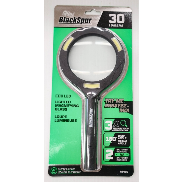 BLACKSPUR LED LIGHTED MAGNIFYING GLASS