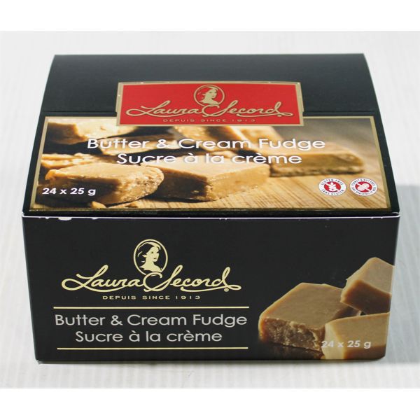 24 X 25G LAURA SECORD BUTTER & CREAM FUDGE