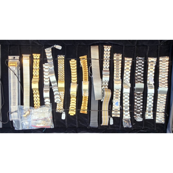 METAL WATCH STRAPS - 17PCS, 20-24MM