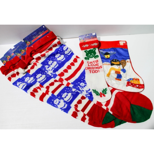 GIANT CHRISTMAS STOCKINGS & ONE FOR THE CAT TOO!