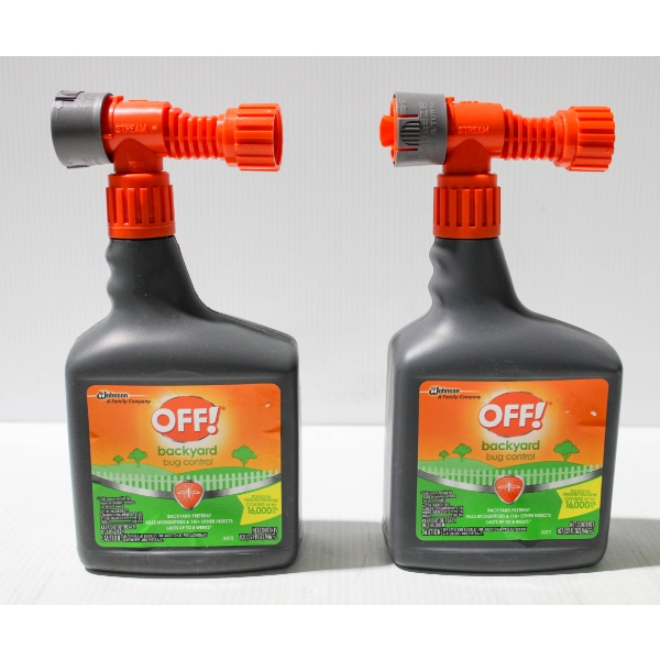 2 X 946ML NEW OFF BACKYARD BUG CONTROL **NO SHIPPING**