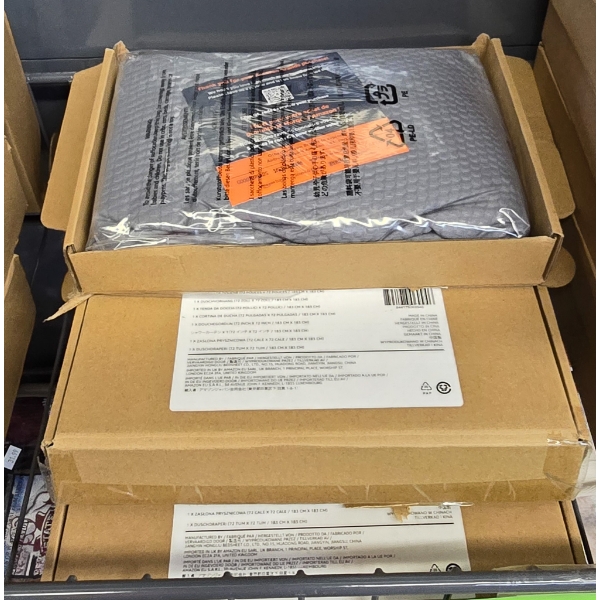 3 WAFFLE WEAVE SHOWER CURTAINS