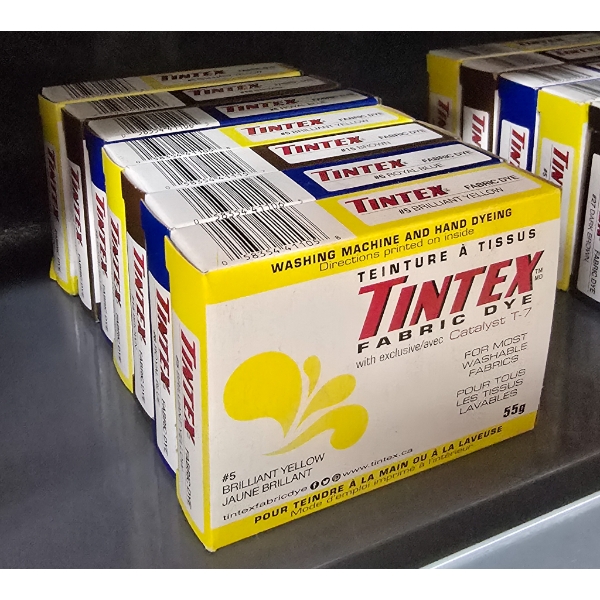 7 ASSORT. COLORS TINTEX FABRIC DYE PACKS