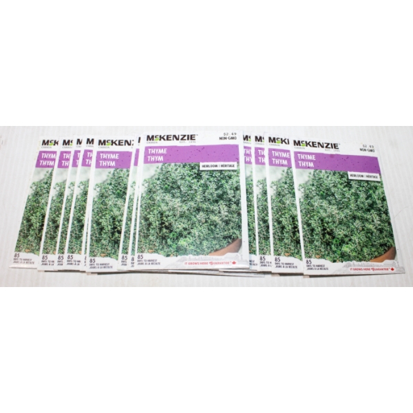 20 NEW MCKENZIE HEIRLOOM THYME SEED PACKETS