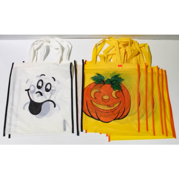 10 NEW HALLOWEEN TOTE / TREAT BAGS - GHOSTS - PUMPKINS