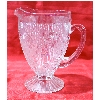 Image 1 : 9" VINTAGE IRIS DEPRESSION GLASS PITCHER