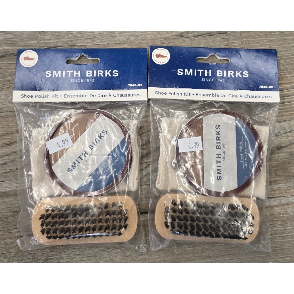 2PKS SMITH BIRKS SHOE POLISH KITS