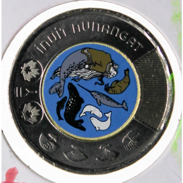2024 INUIT / NWT CANADA COLORED $2 DOLLAR COIN